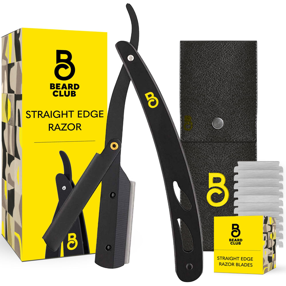 The Beard Club rasoir droit pour homme avec prise en main précise