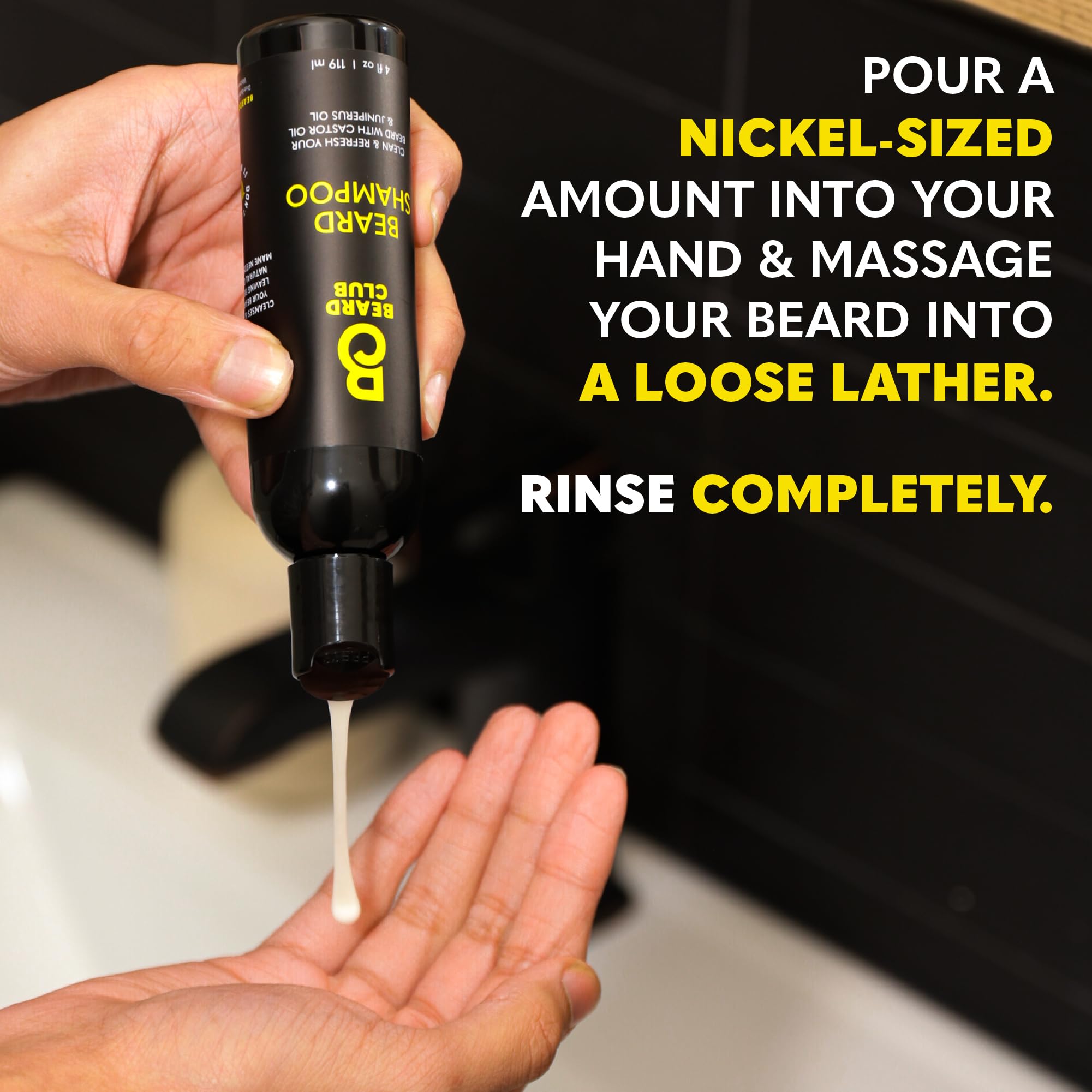 Sans sulfates et parabènes, Shampoing Barbe Original respectant les huiles naturelles.