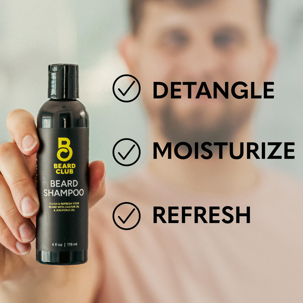 Texture crèmeuse du Shampoing Barbe Original pour un rinçage facile et barbe soyeuse.
