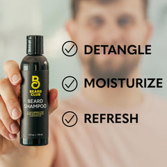 Texture crèmeuse du Shampoing Barbe Original pour un rinçage facile et barbe soyeuse.