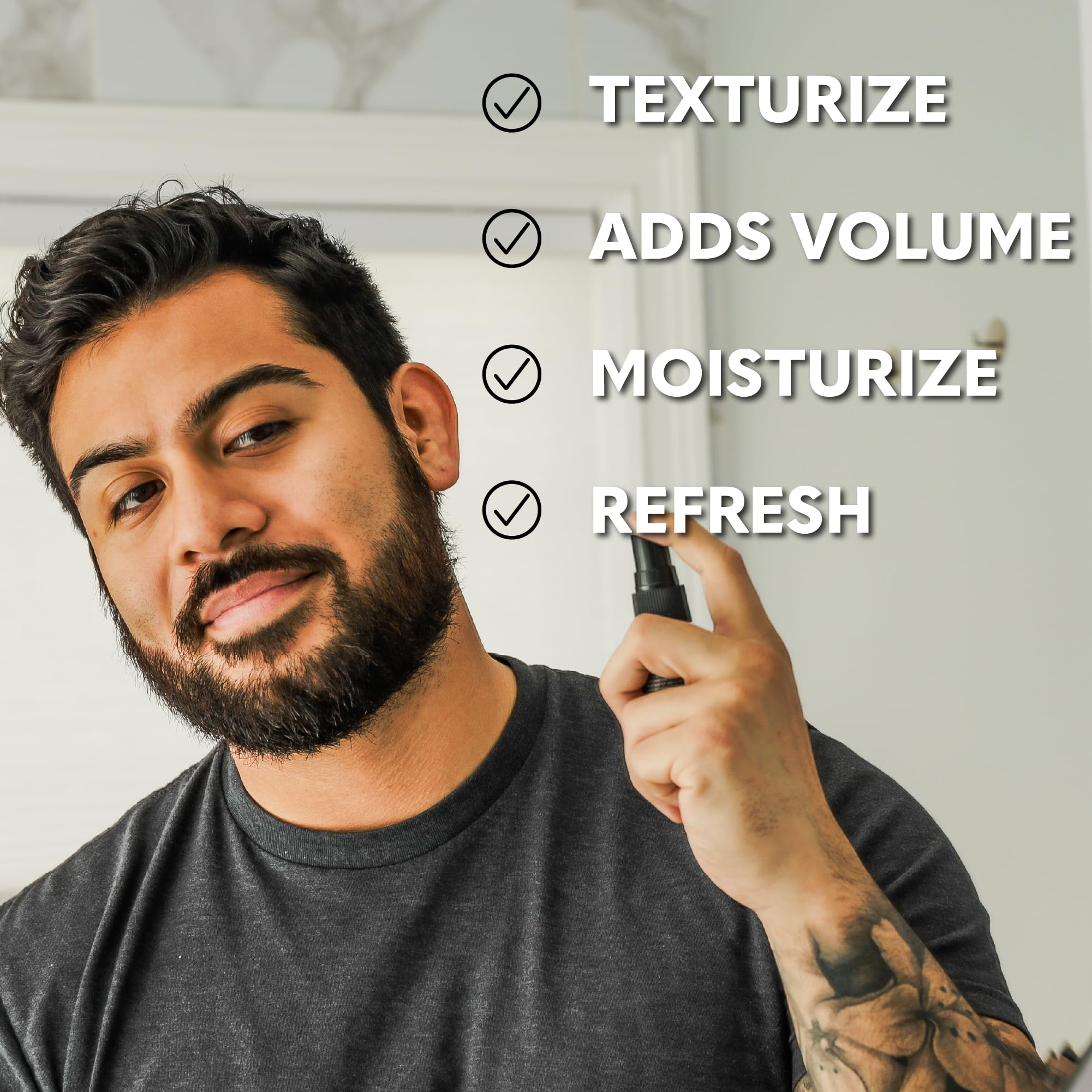 The Beard Club spray sel de mer sur cheveux secs pour texture naturelle
