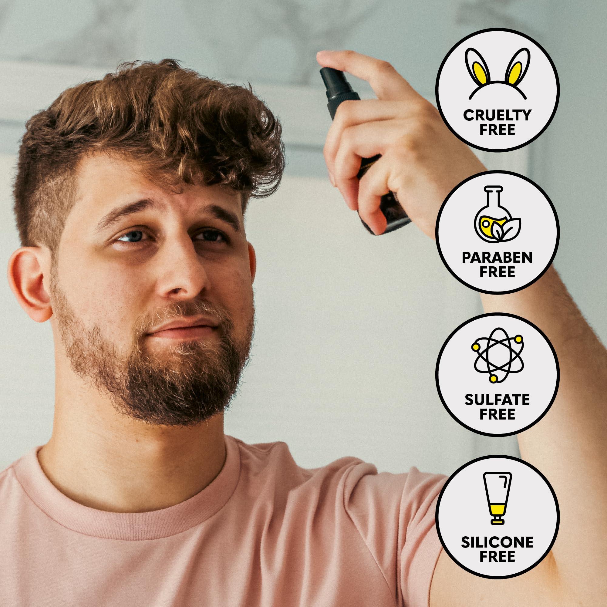 The Beard Club spray sel de mer offrant vagues définies et texture coiffante