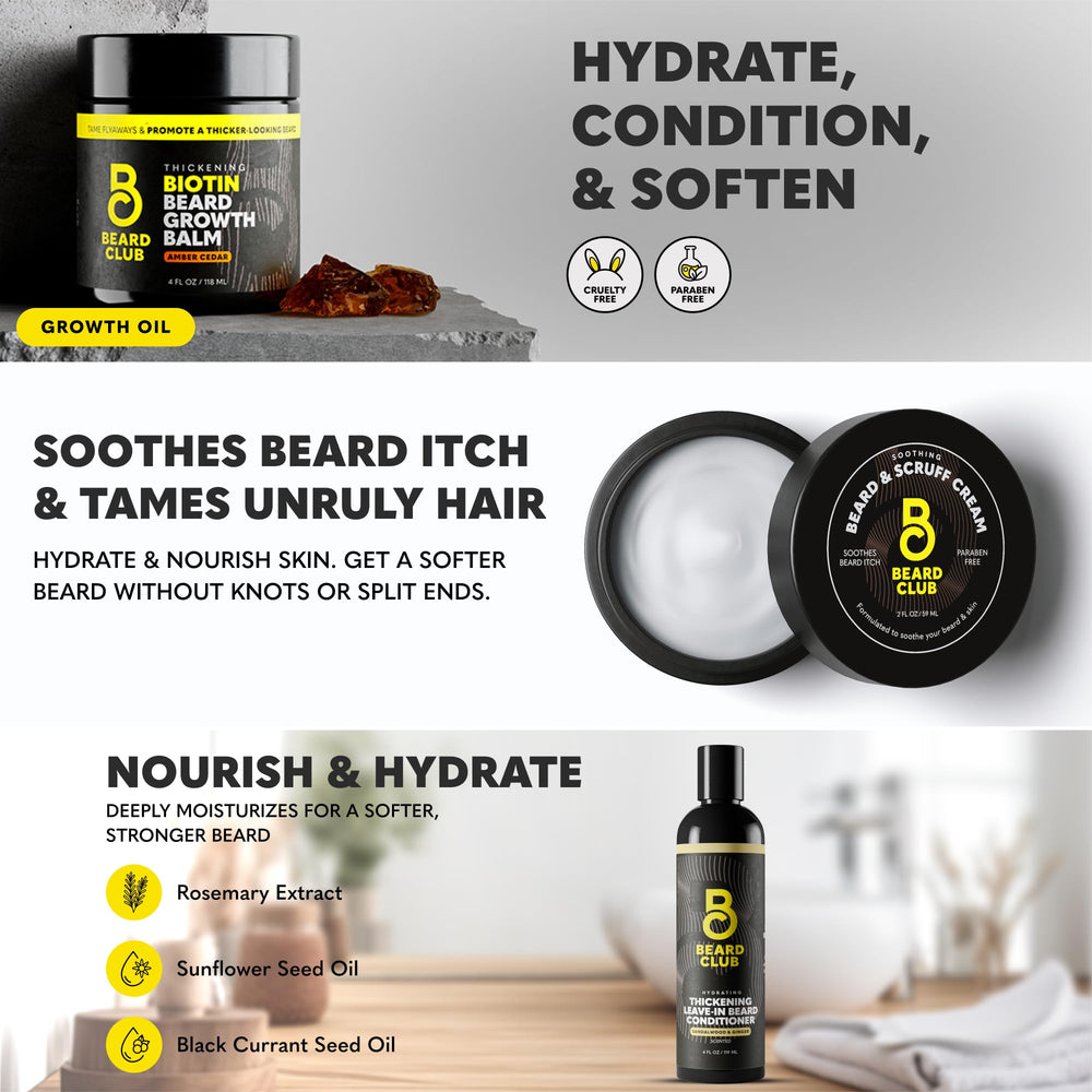 Spray vitamine barbe The Beard Club pour hydratation rapide