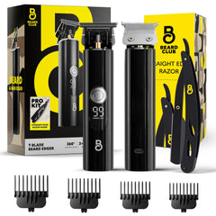 The Beard Club T-Blade: tondeuse barbe pro sans fil pour un look net.