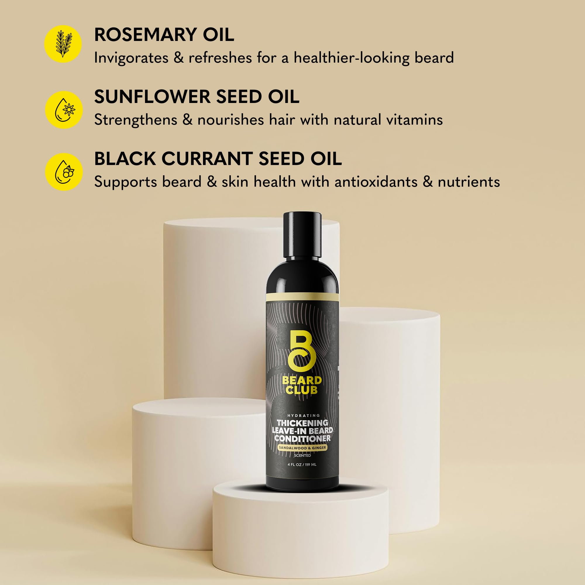 The Beard Club – utilisation sans rinçage ou rinçage, polyvalence pour tous types et longueurs.