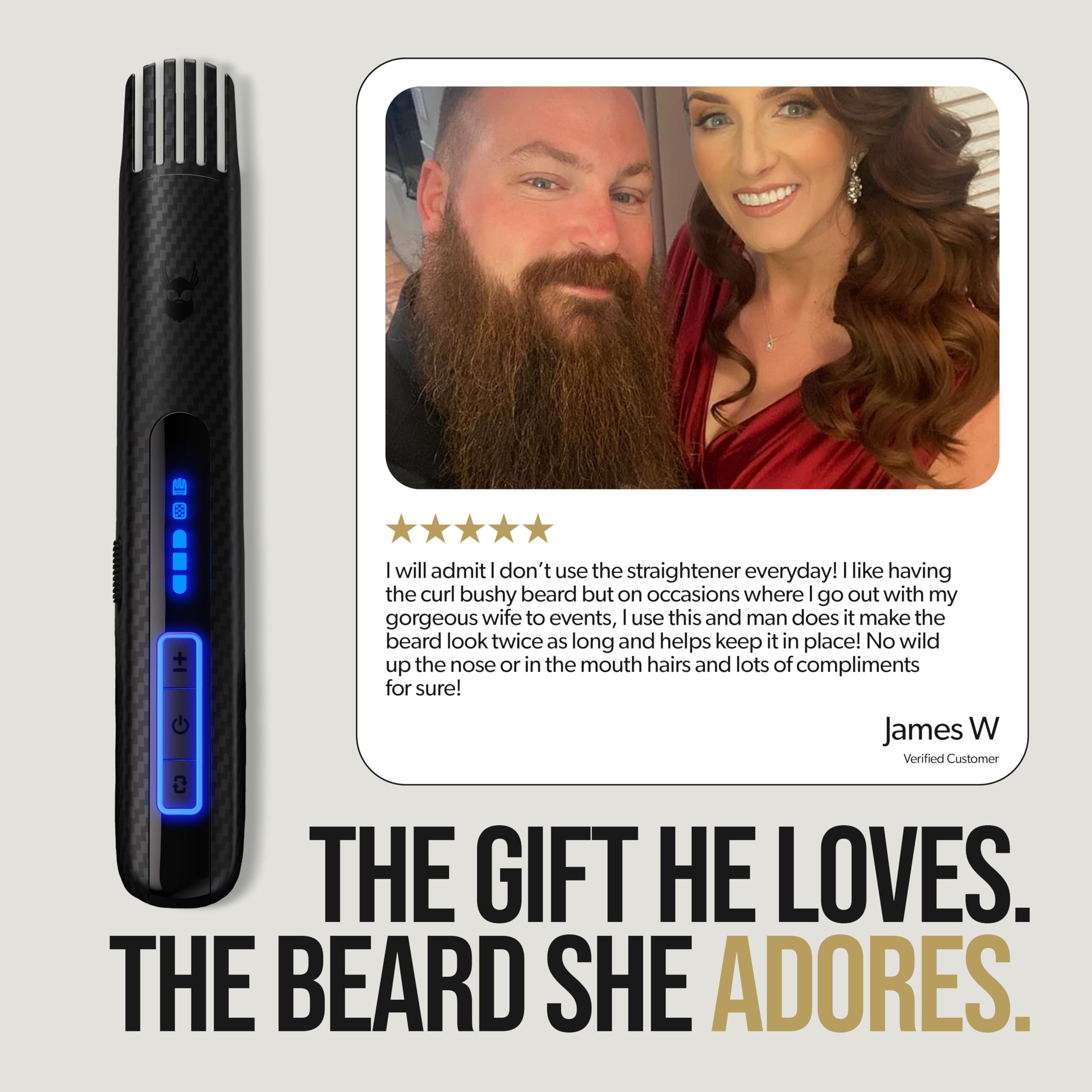 The Beard Struggle Carbon X: base magnétique Mag X pour recharge facile.