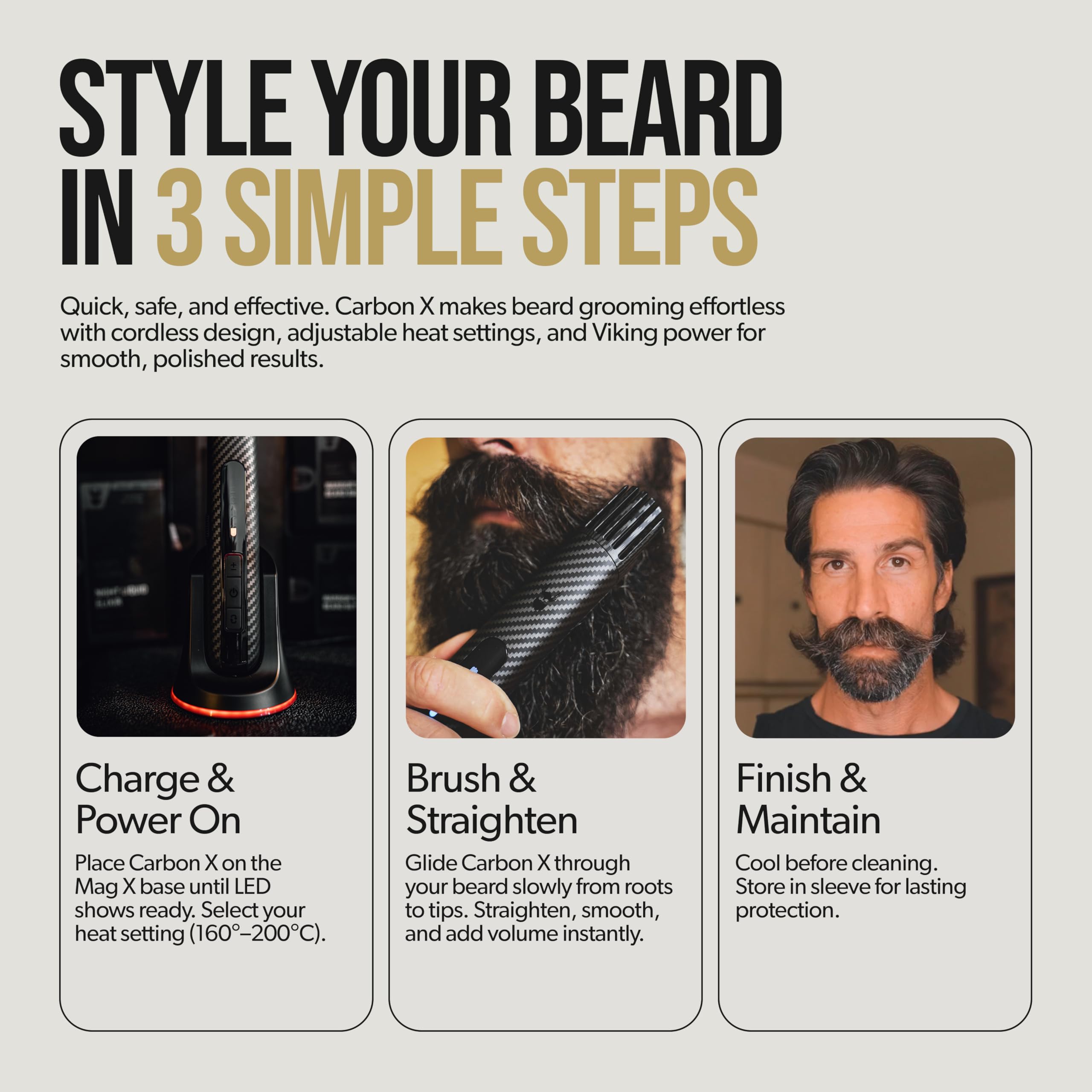 The Beard Struggle Carbon X: sans fil et portable, idéal pour les voyages.