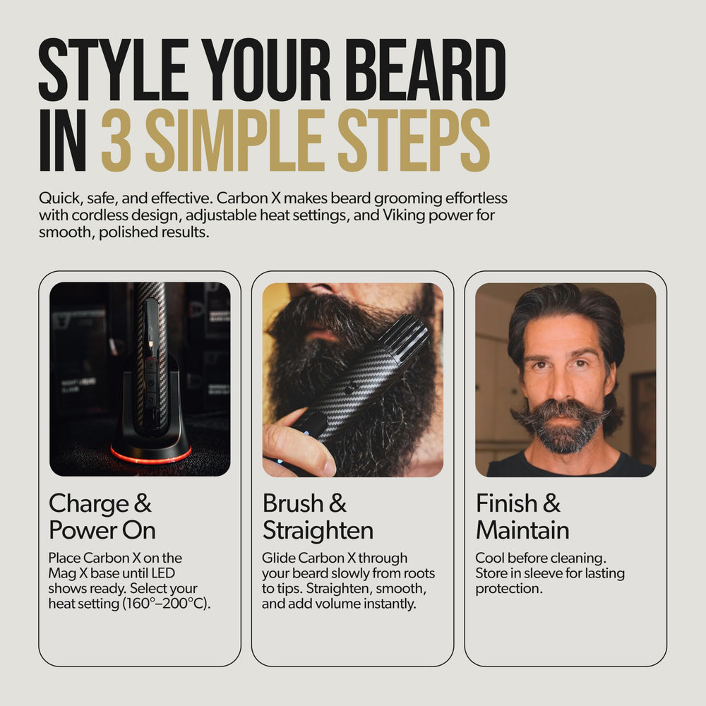 The Beard Struggle Carbon X: sans fil et portable, idéal pour les voyages.