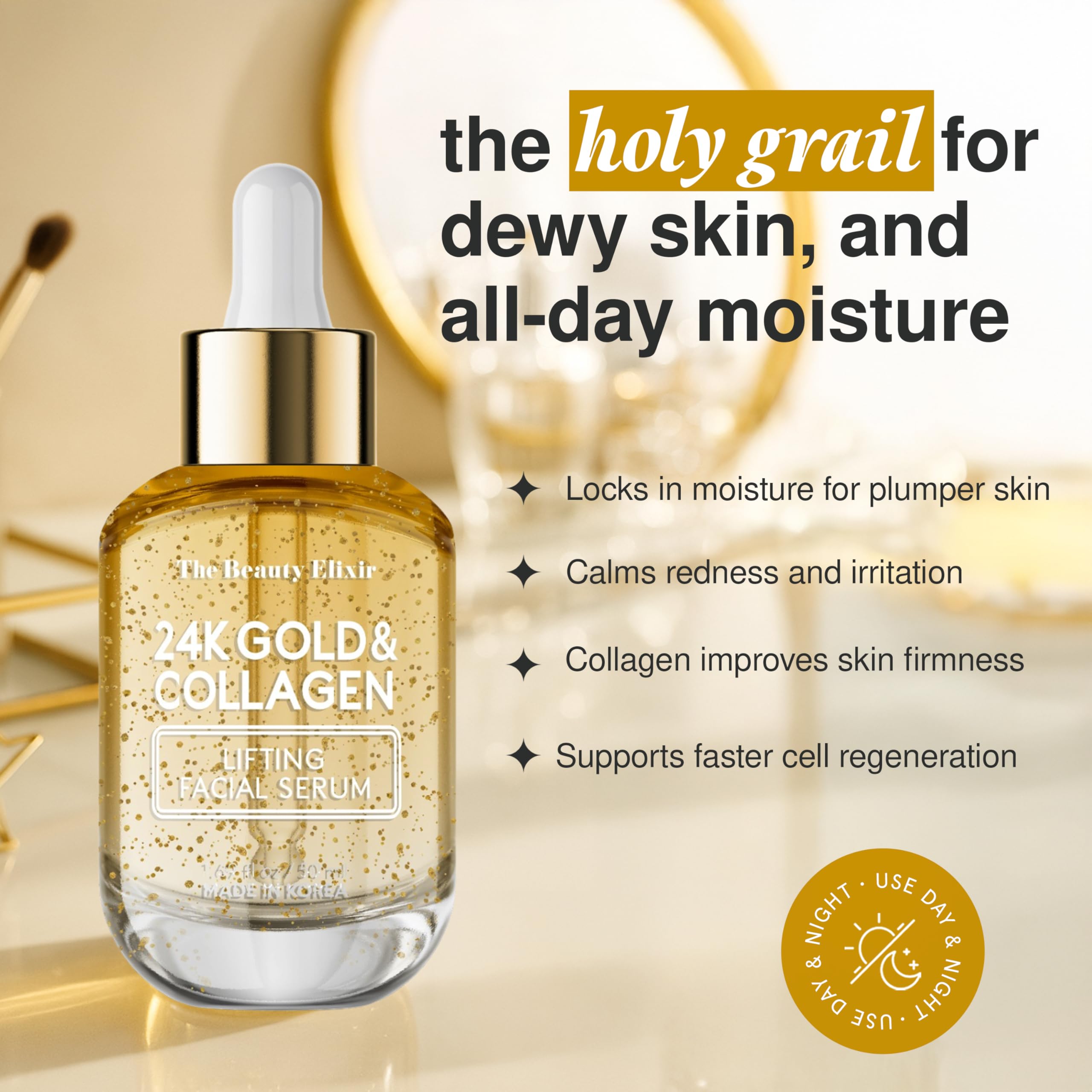 Texture légère du sérum The Beauty Elixir pour hydratation sans lourdeur