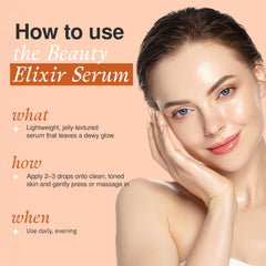 The Beauty Elixir Sérum – peau lumineuse après application