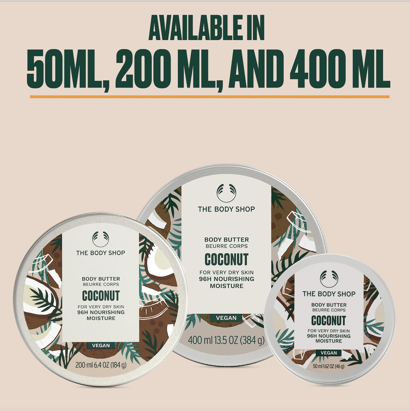 The Body Shop Coconut Body Butter – utilisation quotidienne pour une hydratation durable de 96h.