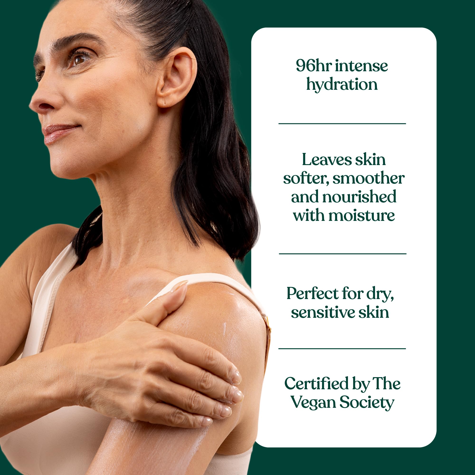 Peau sensible confortée par le Beurre lait amande The Body Shop.