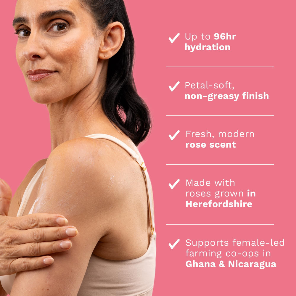 The Body Shop British Rose Body Butter – texture non collante et non grasse.