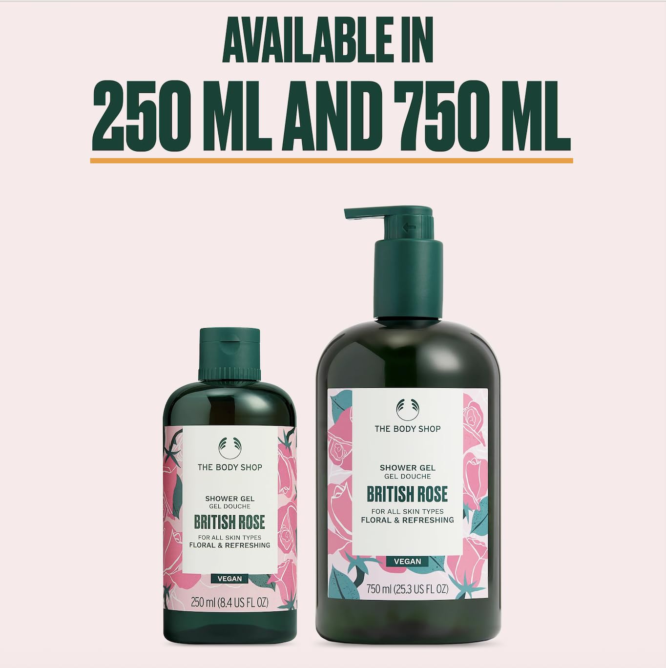 The Body Shop British Rose Shower Gel, sensation de douceur après lavage