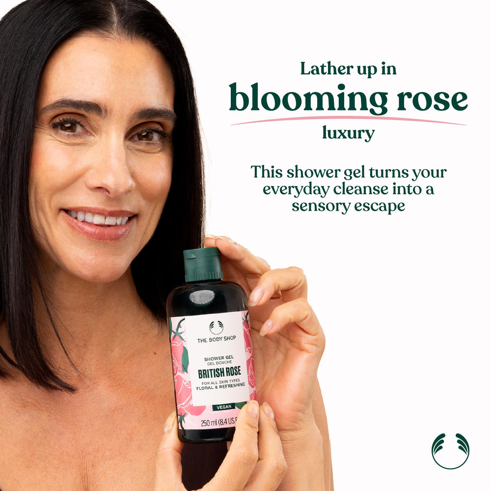 The Body Shop British Rose Shower Gel, extrait de roses britanniques pour une touche artisanale