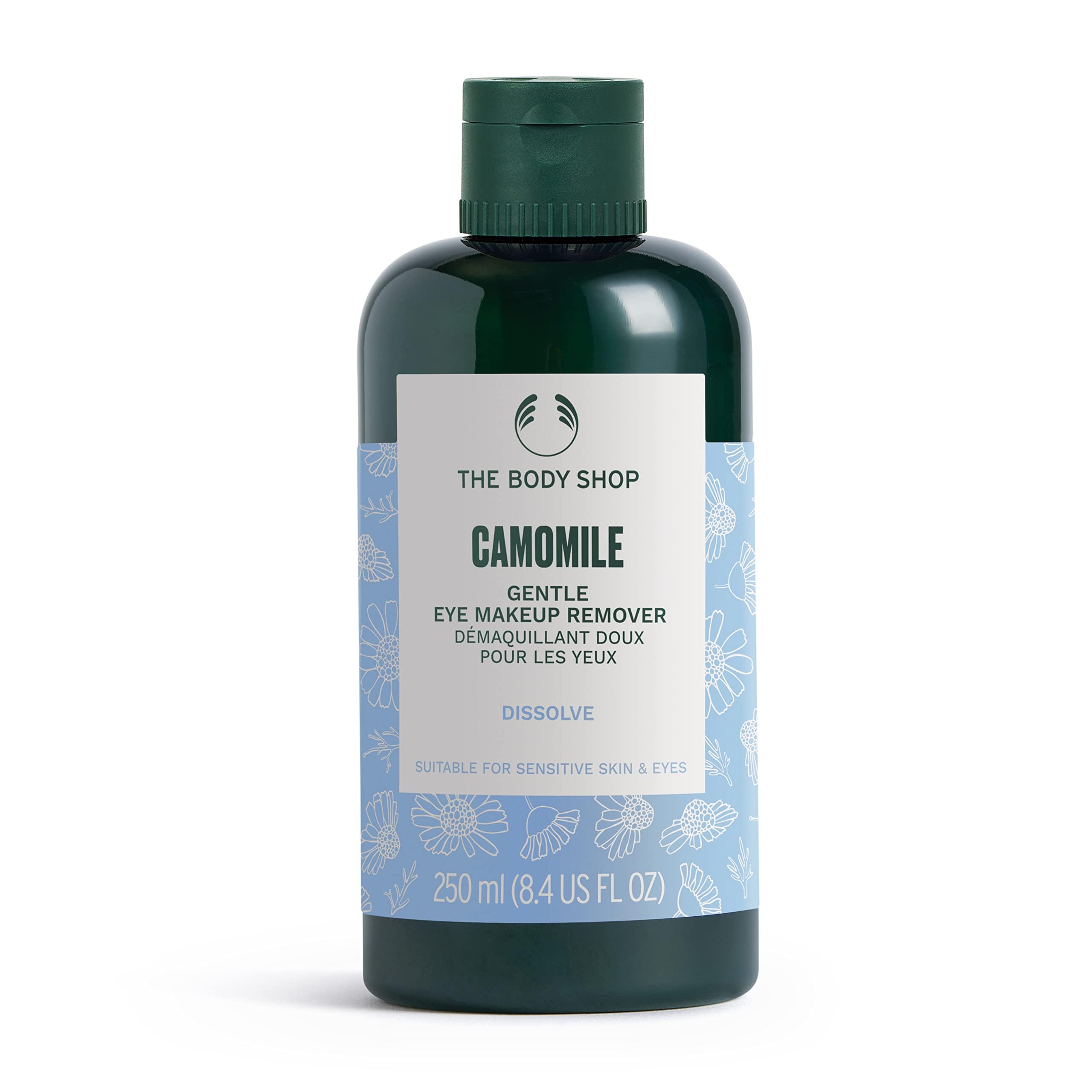 The Body Shop Camomille Démaquillant Yeux – bouteille: démaquille rapidement les regards sensibles.