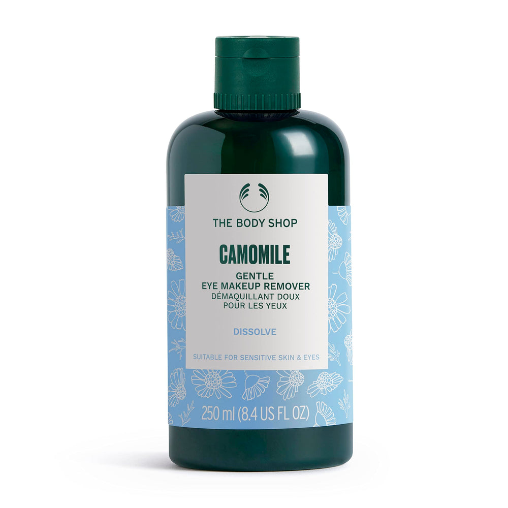 The Body Shop Camomille Démaquillant Yeux – bouteille: démaquille rapidement les regards sensibles.
