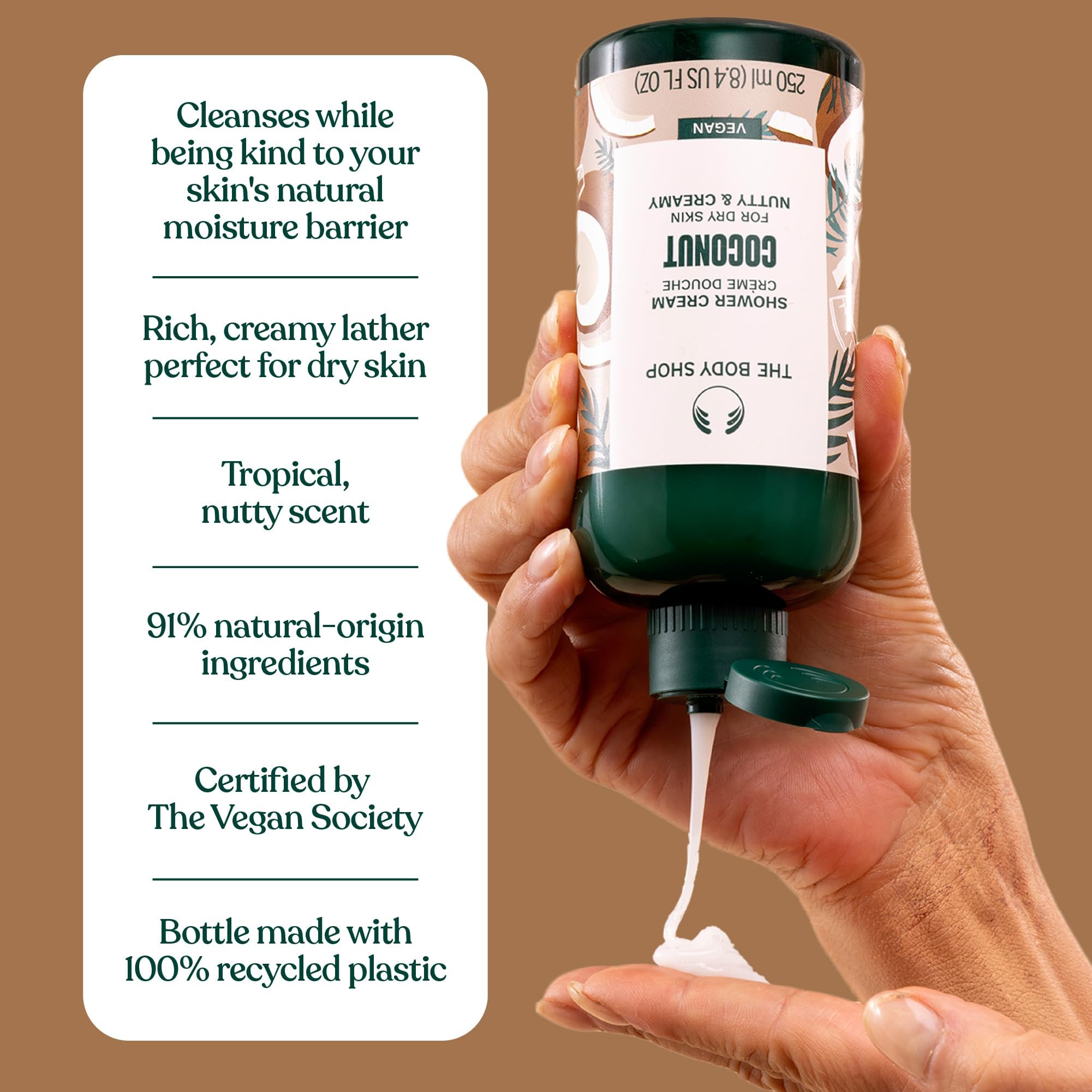 Certifié Vegan Society pour une routine végétalienne et sans produits animaux.
