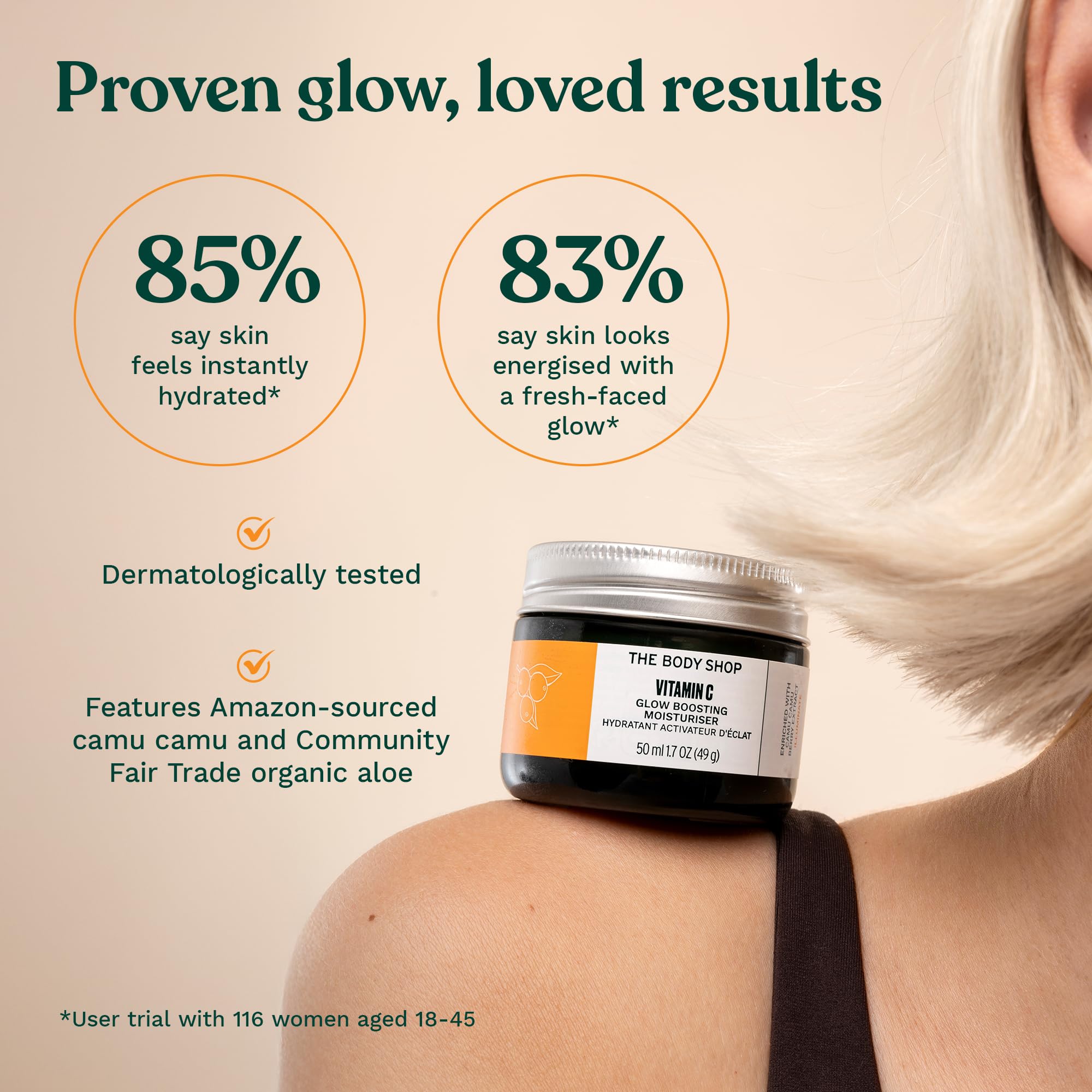 The Body Shop Glow Boost Moisturizer ingredients-origin-naturel pour une routine naturelle.