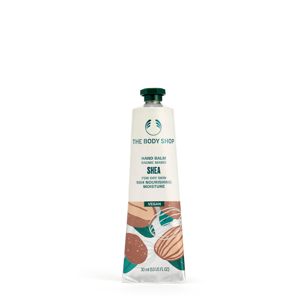 La crème mains The Body Shop, texture légère pour hydratation rapide.