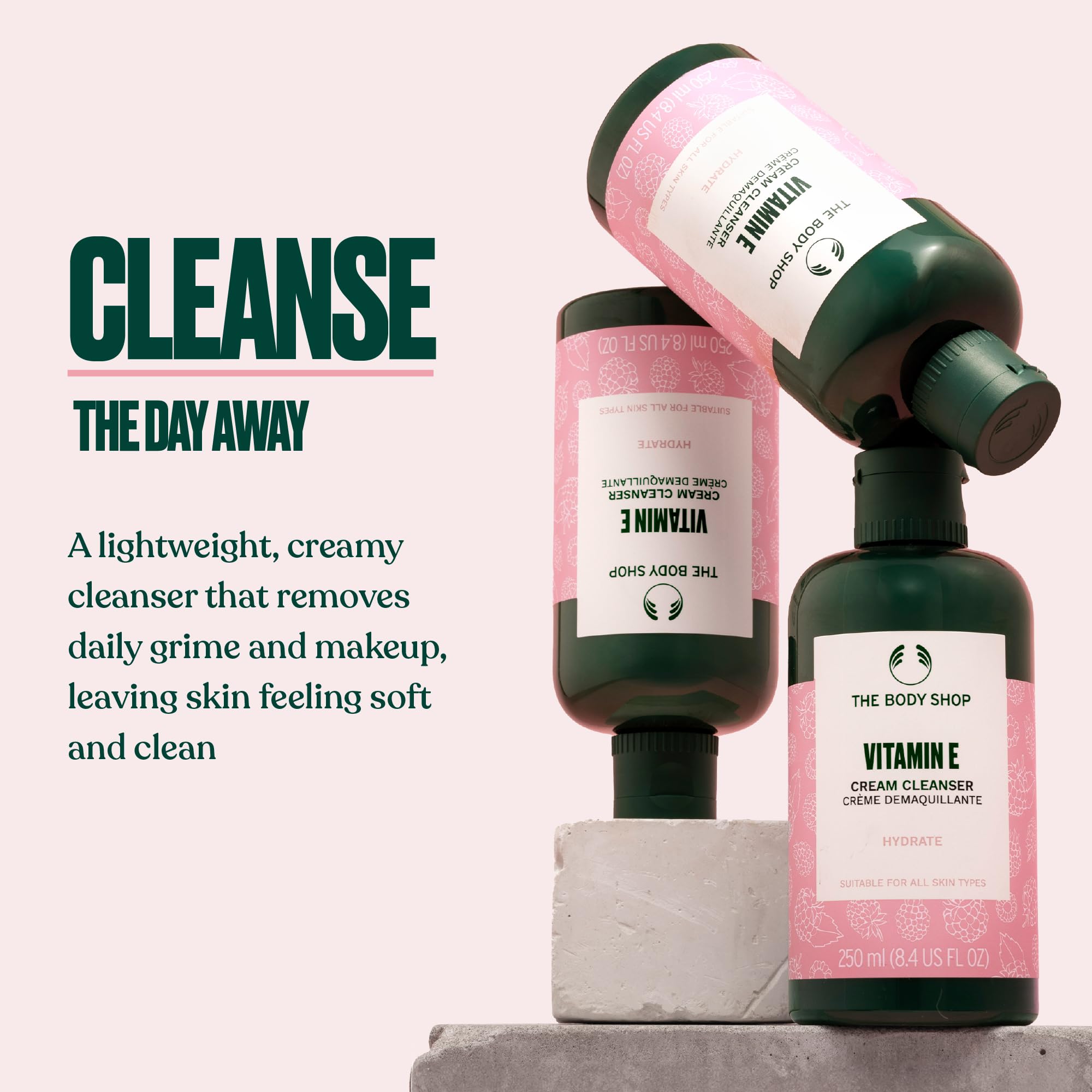 The Body Shop Vitamine E Crème Nettoyante - application facile pour un rituel matin ou soir.