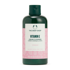 The Body Shop Vitamine E Crème Nettoyante - bouteille, nettoie en douceur et laisse la peau fraîche.