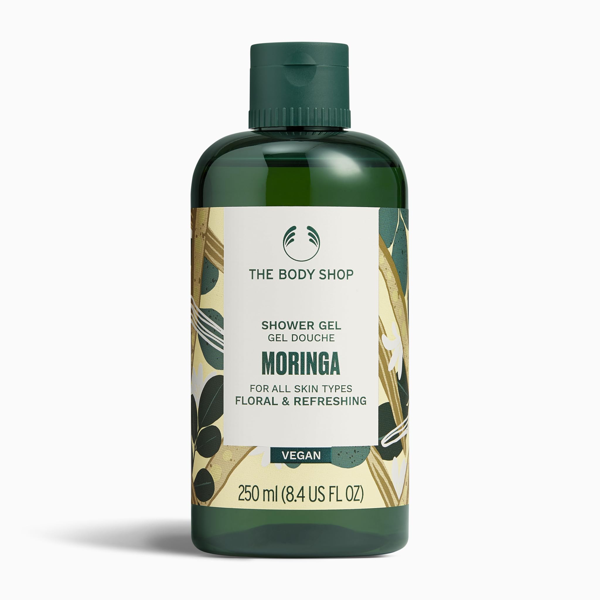 The Body Shop Moringa Gel Douche, bouteille pratique prête à l’emploi.