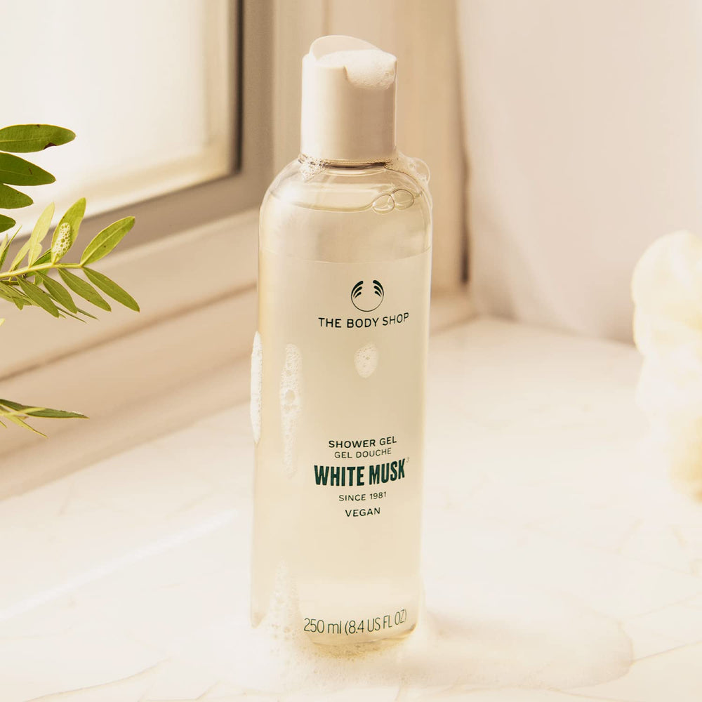 The Body Shop White Musk Shower Gel : emballage recyclable soutenant une démarche responsable.