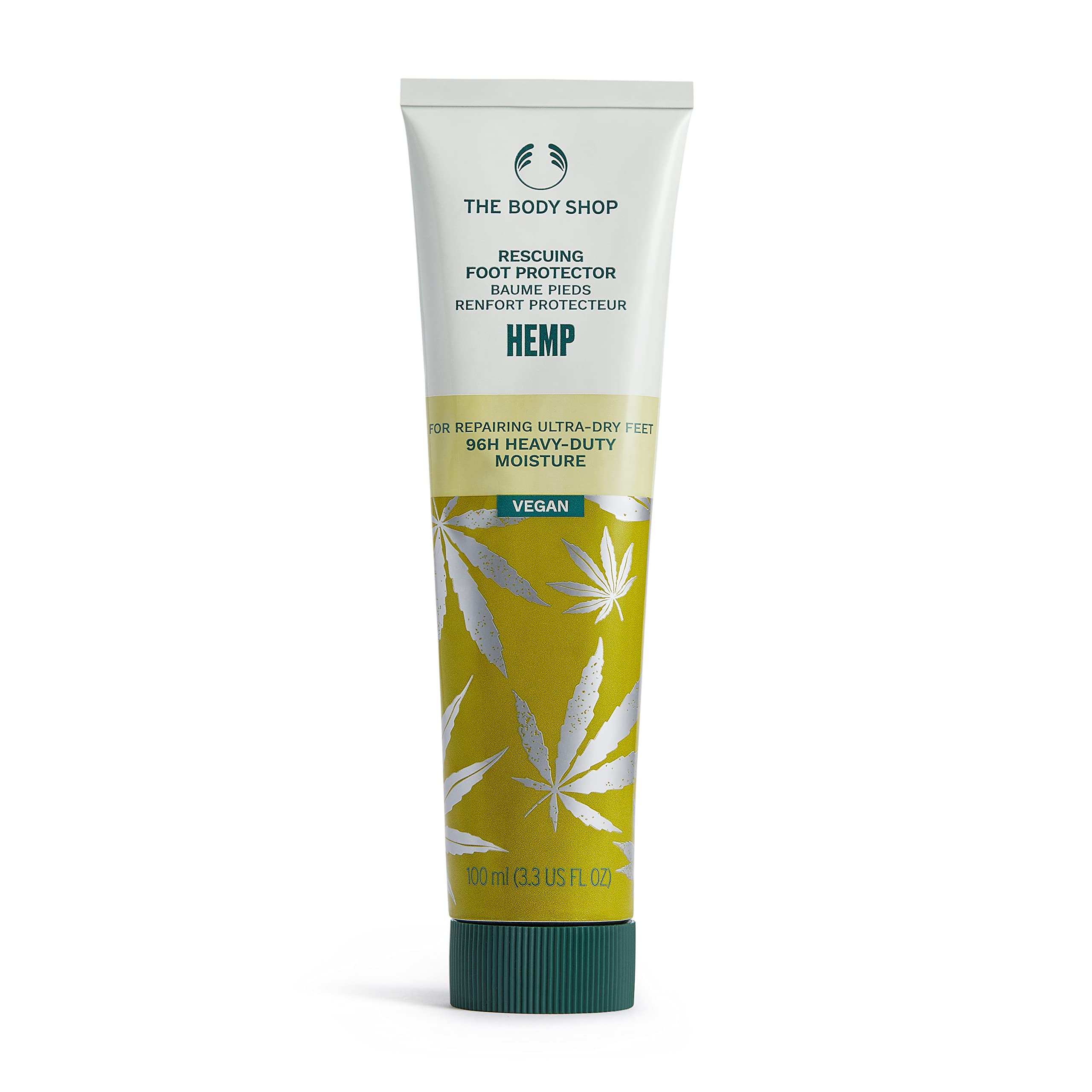 The Body Shop Hemp Foot Protector, crème pour pieds ultra secs, hydratation durable.