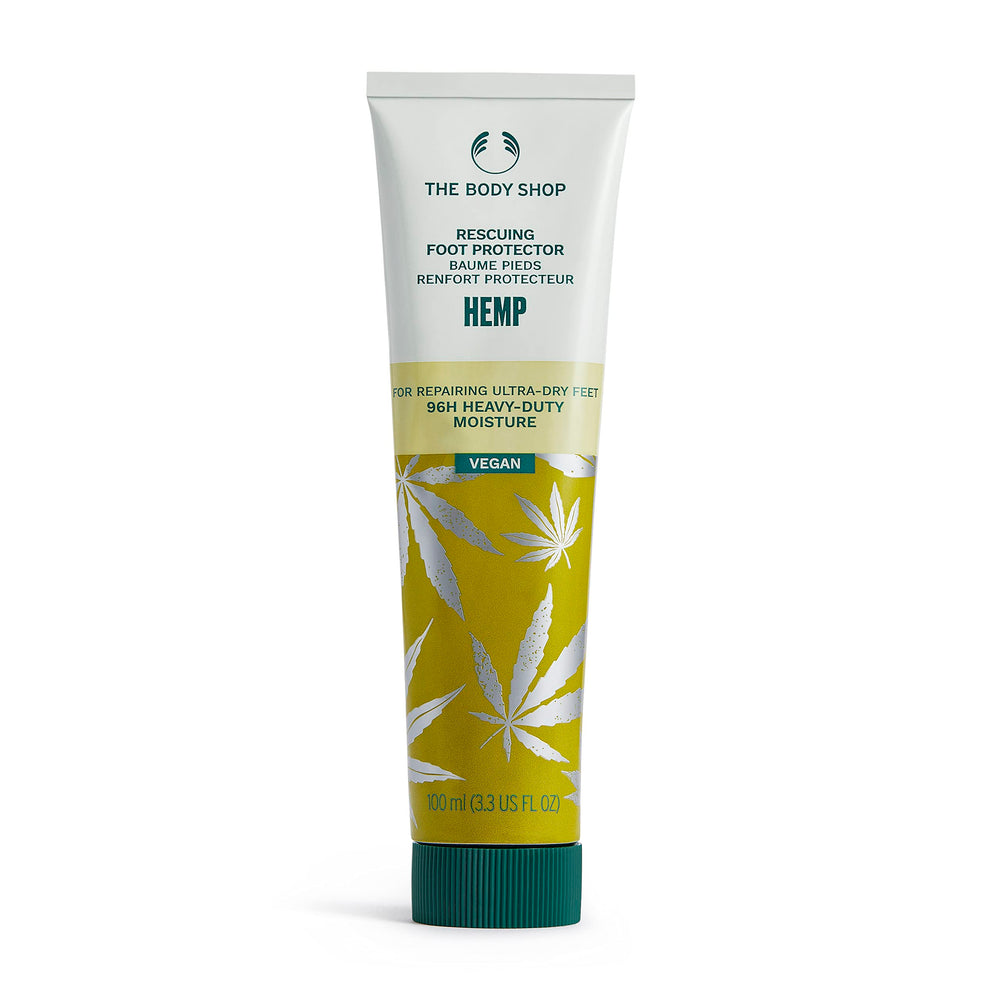 The Body Shop Hemp Foot Protector, crème pour pieds ultra secs, hydratation durable.