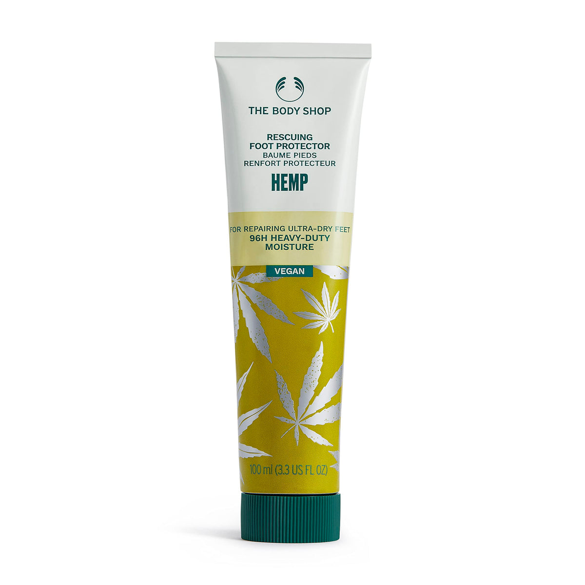 The Body Shop Hemp Foot Protector, crème pour pieds ultra secs, hydratation durable.