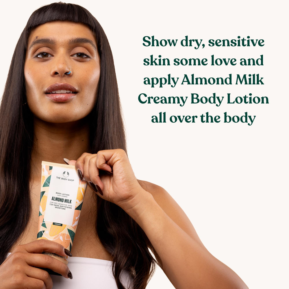 The Body Shop Ingrédients nourrissants - lait d'amande et miel pour peau radieuse.