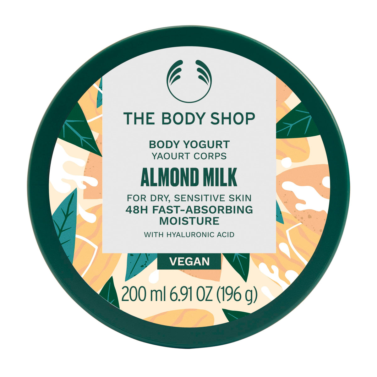 The Body Shop Lait d’amande: texture légère et hydratation pour peau sensible.