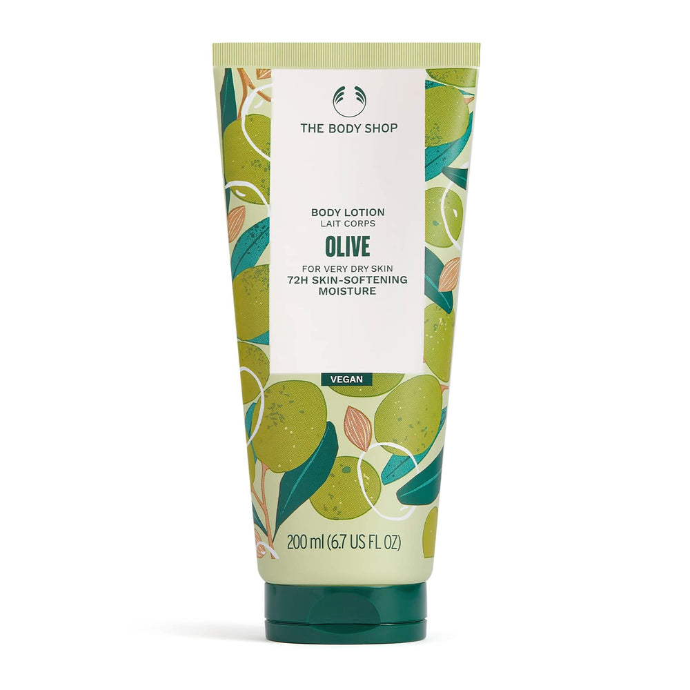 The Body Shop Olive Lotion, flacon, hydratation durable pour peau très sèche.
