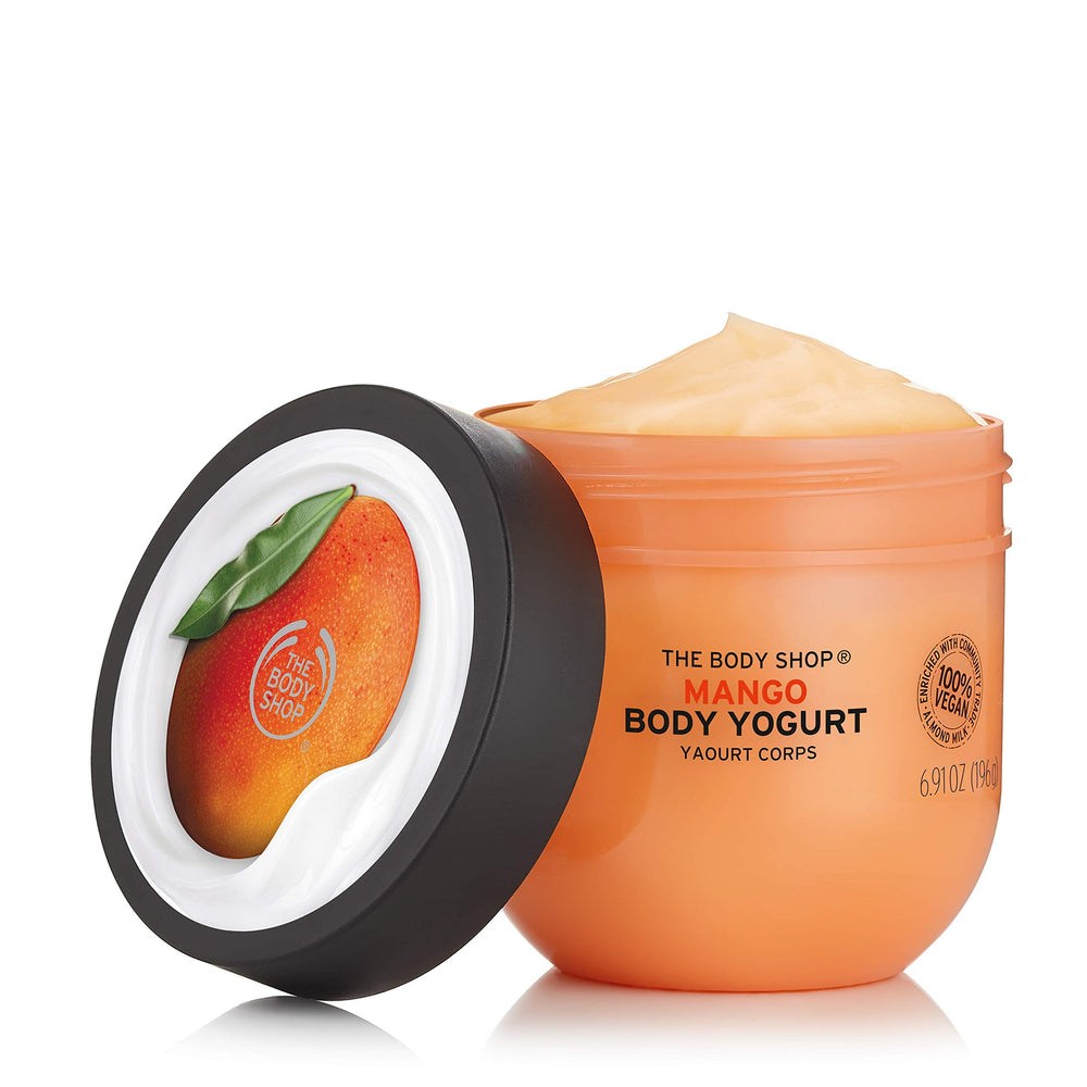 The Body Shop Mango Body Yogurt – Bouteille moderne, hydratation longue durée et parfum mangue.