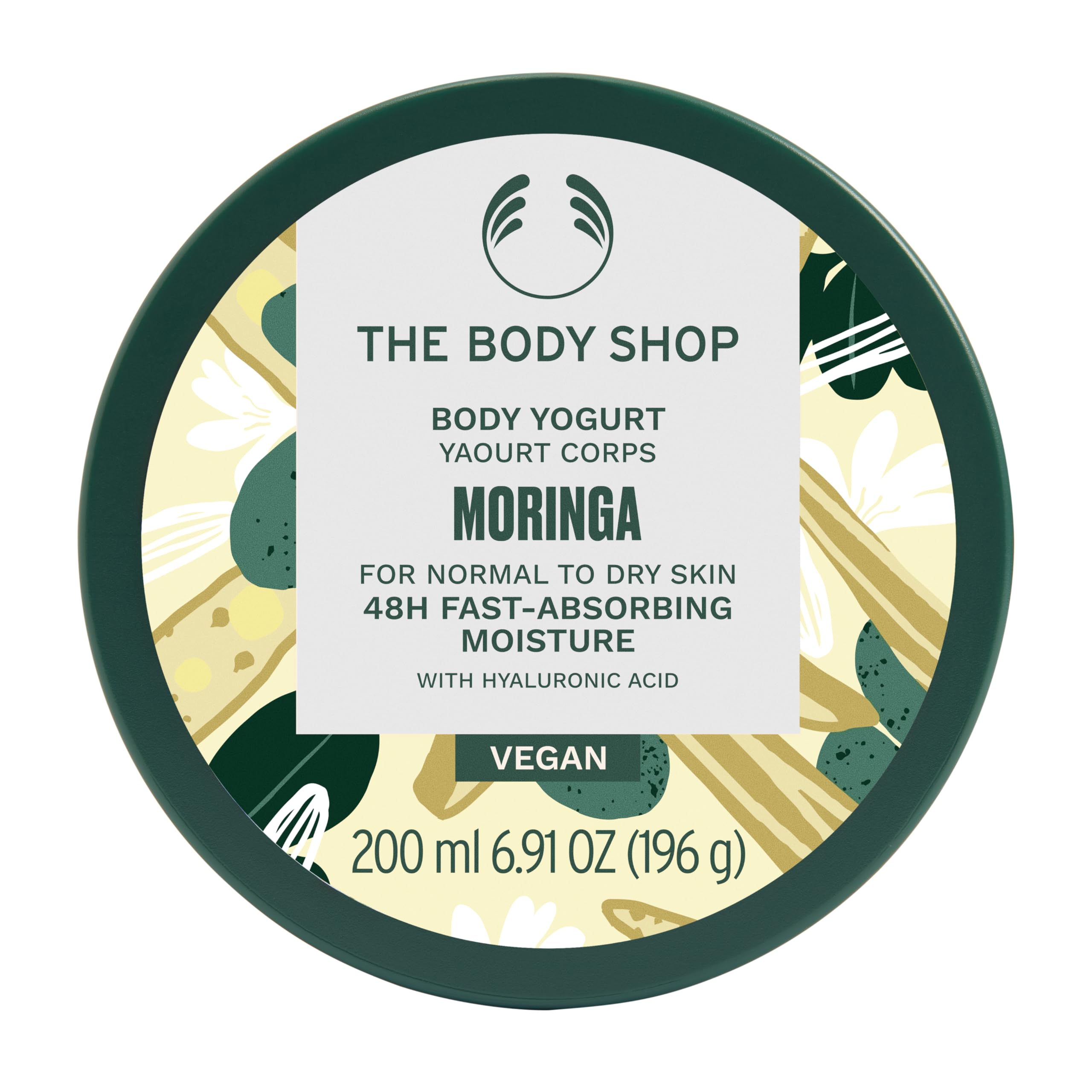 The Body Shop Moringa Body Yogurt flacon: hydratation rapide et légère.