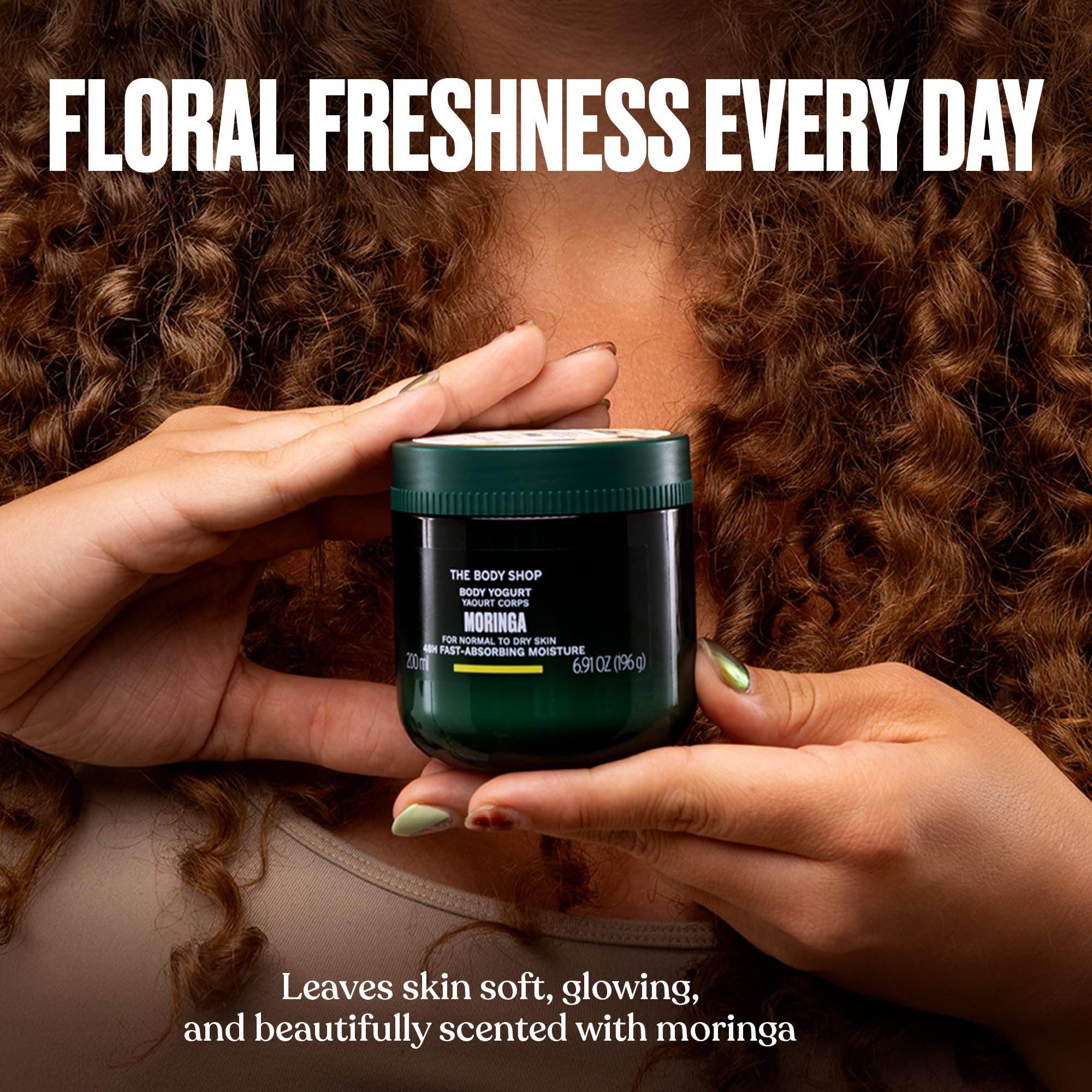 Peau douce après utilisation The Body Shop Moringa Body Yogurt hydratation durable.