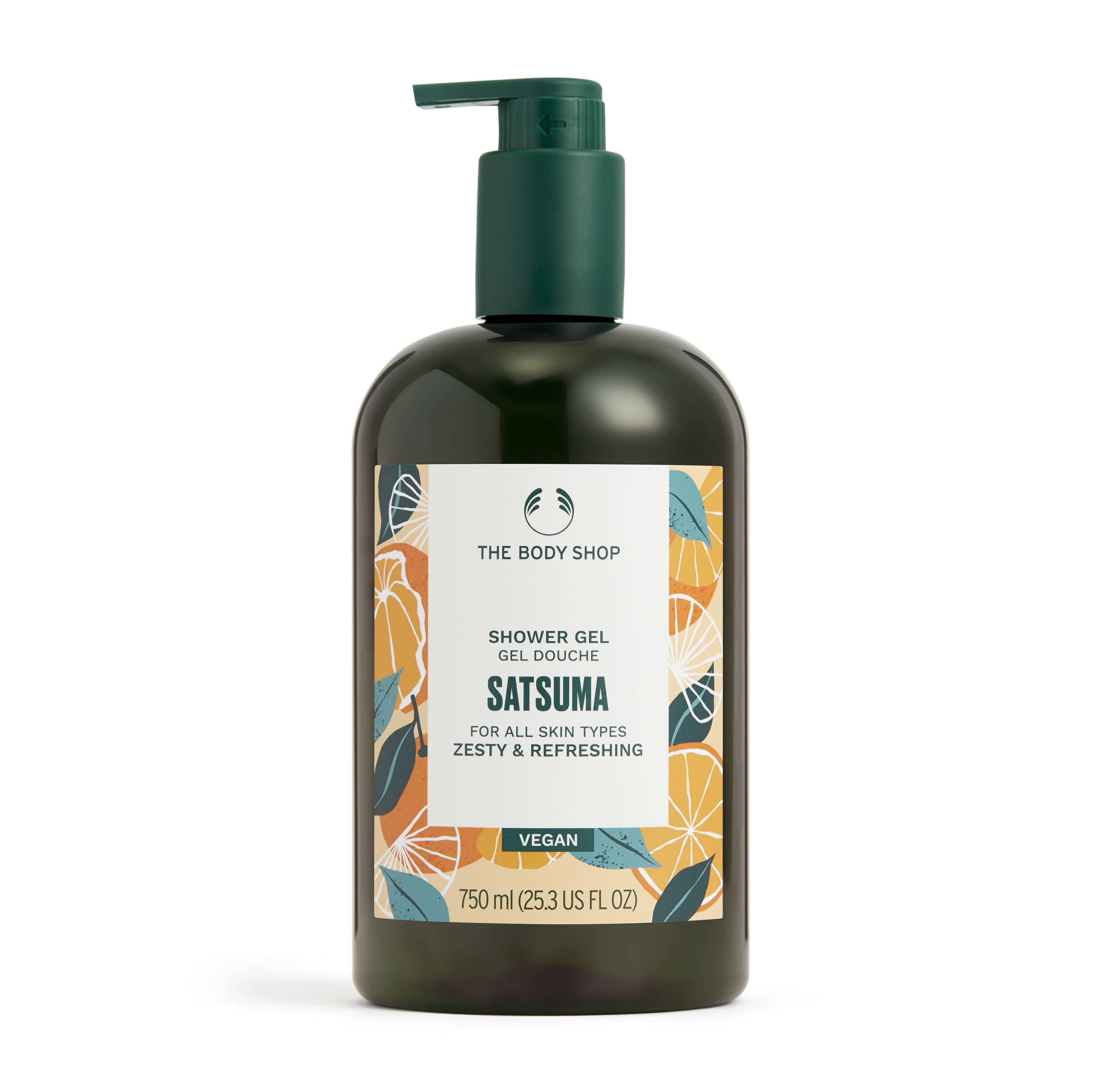 The Body Shop Satsuma Gel Douche, bouteille lumineuse pour une douche vivifiante.