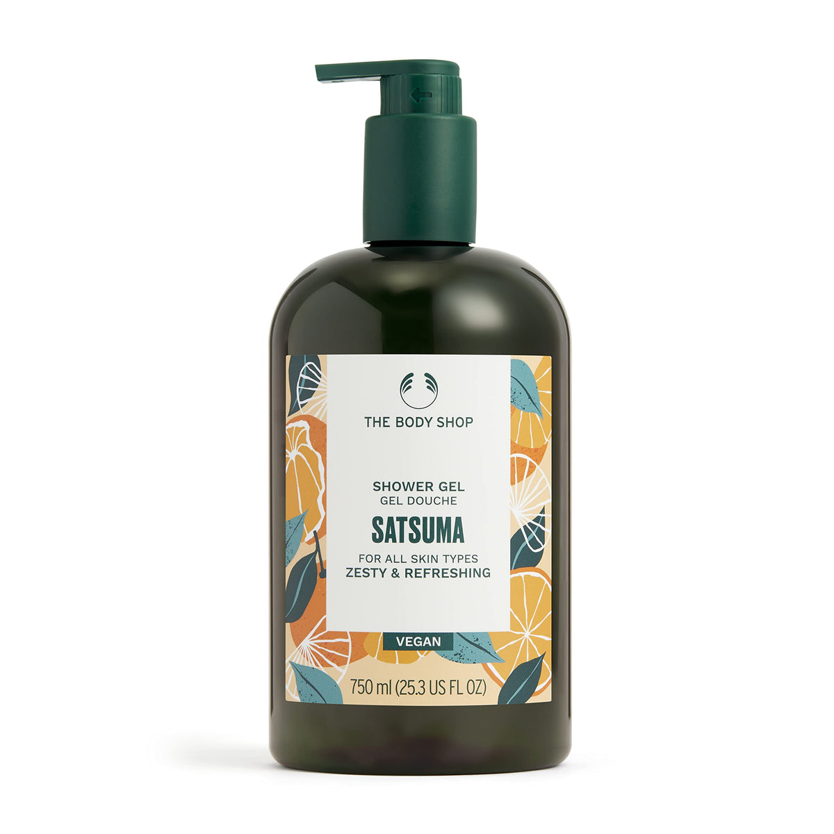 The Body Shop Satsuma Gel Douche, bouteille lumineuse pour une douche vivifiante.