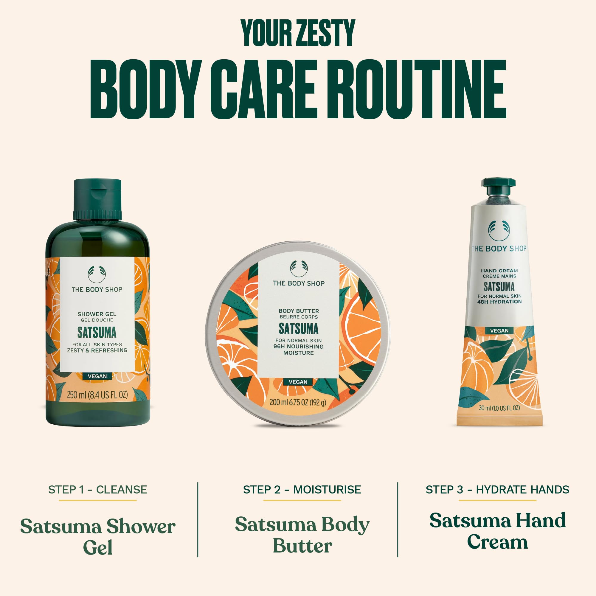 The Body Shop Satsuma Gel Douche, parfait pour le rituel douche quotidien.