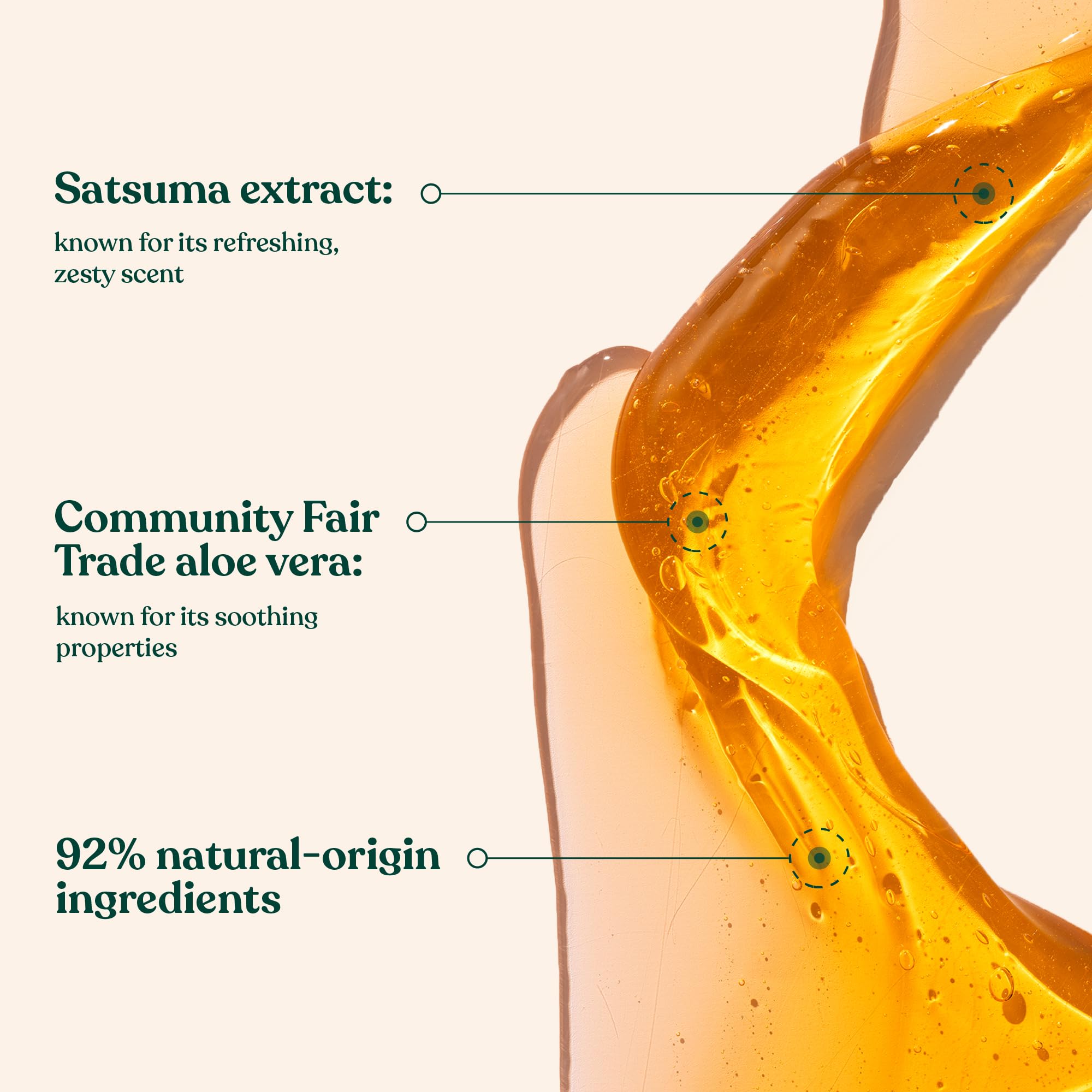 The Body Shop Satsuma Gel Douche, texture gel-mousseux offrant une sensation riche.