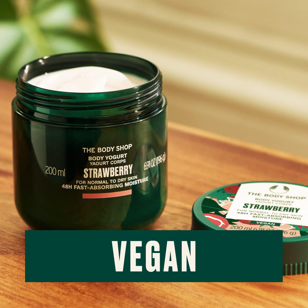 The Body Shop Strawberry Body Yogurt, absorption immédiate après application.