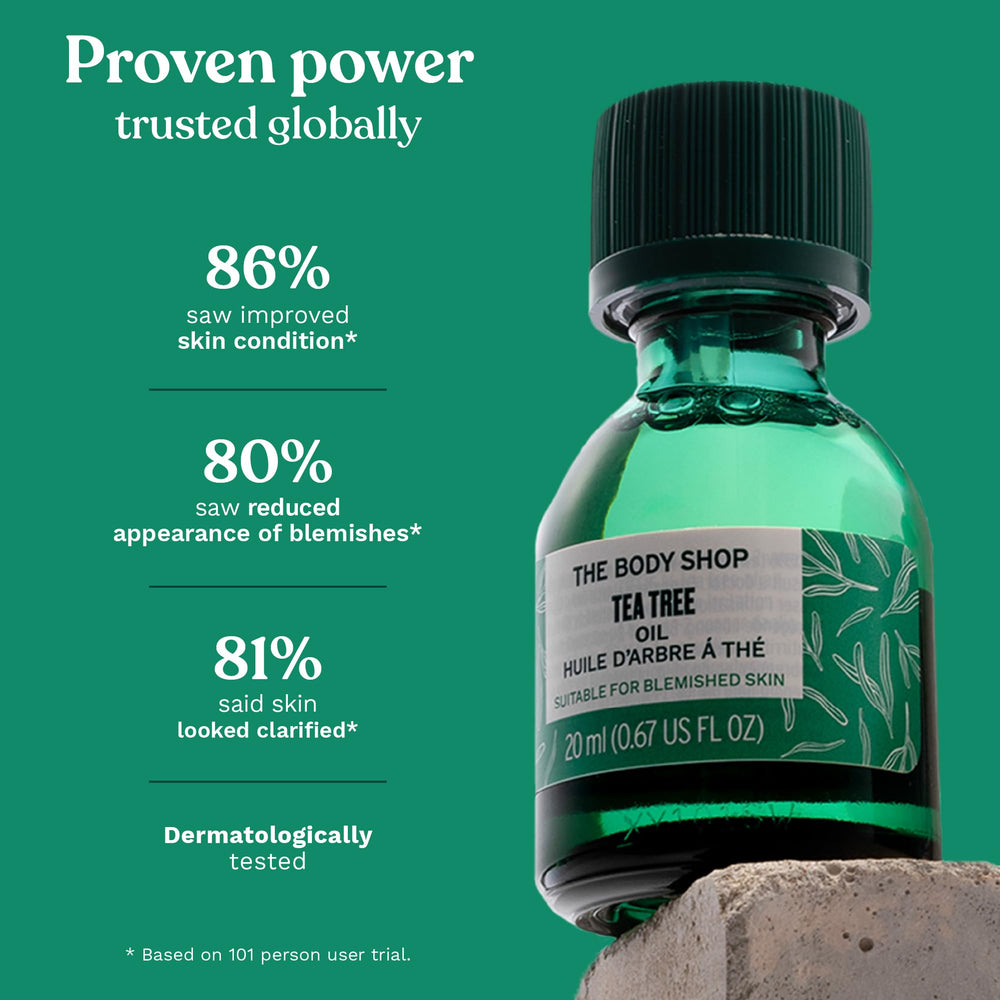 The Body Shop Tea Tree Oil: zone à traiter, action ciblée sur les imperfections.