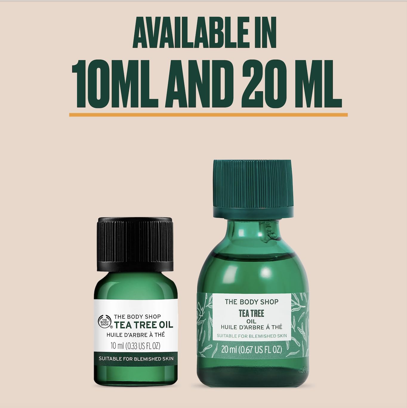 The Body Shop Tea Tree Oil: format portable pour retouches rapides.
