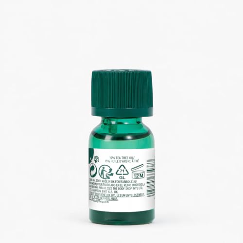 The Body Shop Tea Tree Oil: goutte appliquée localement pour peau grasse et nette.