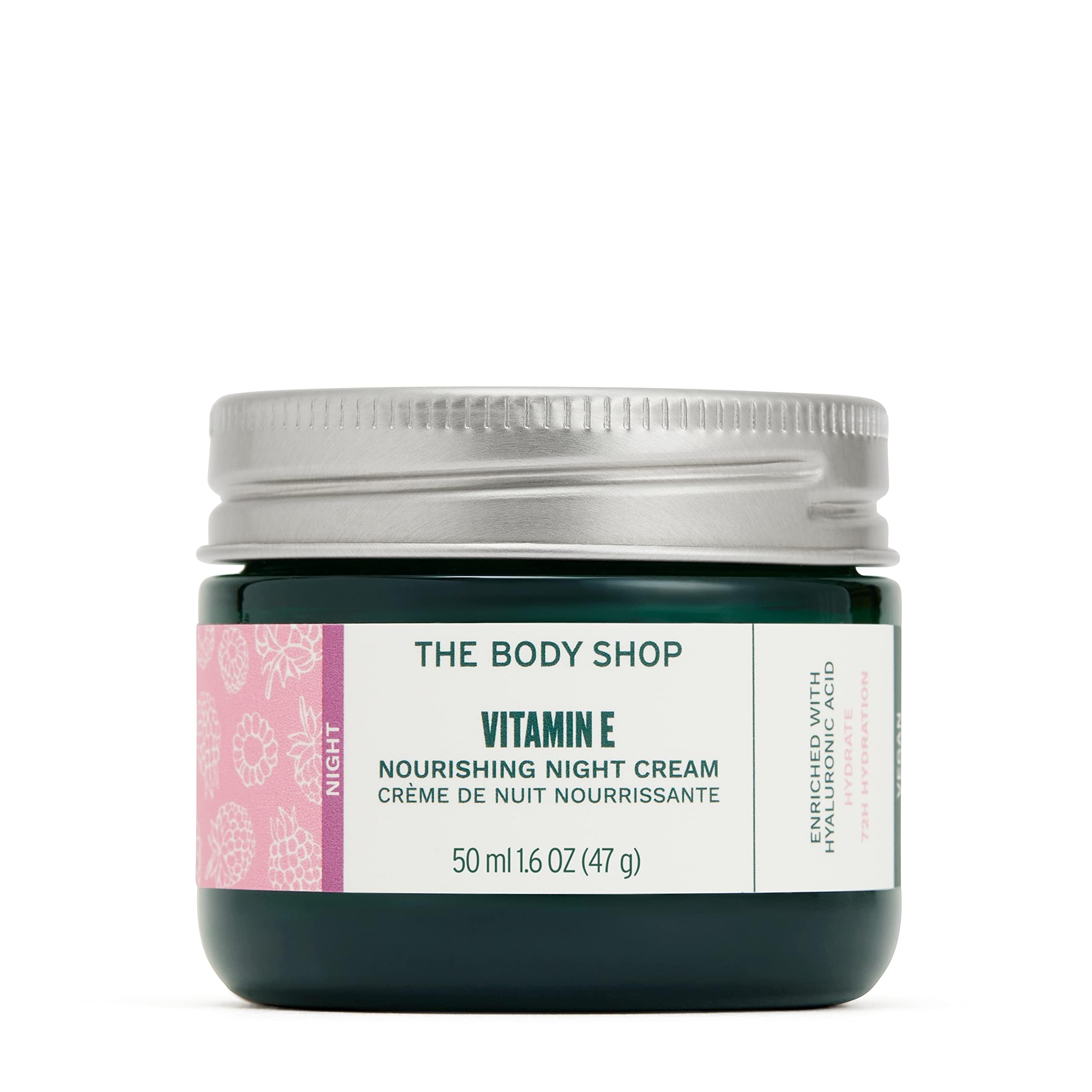 The Body Shop Vitamin E creme de nuit en pot, hydratation durable et nourrissante