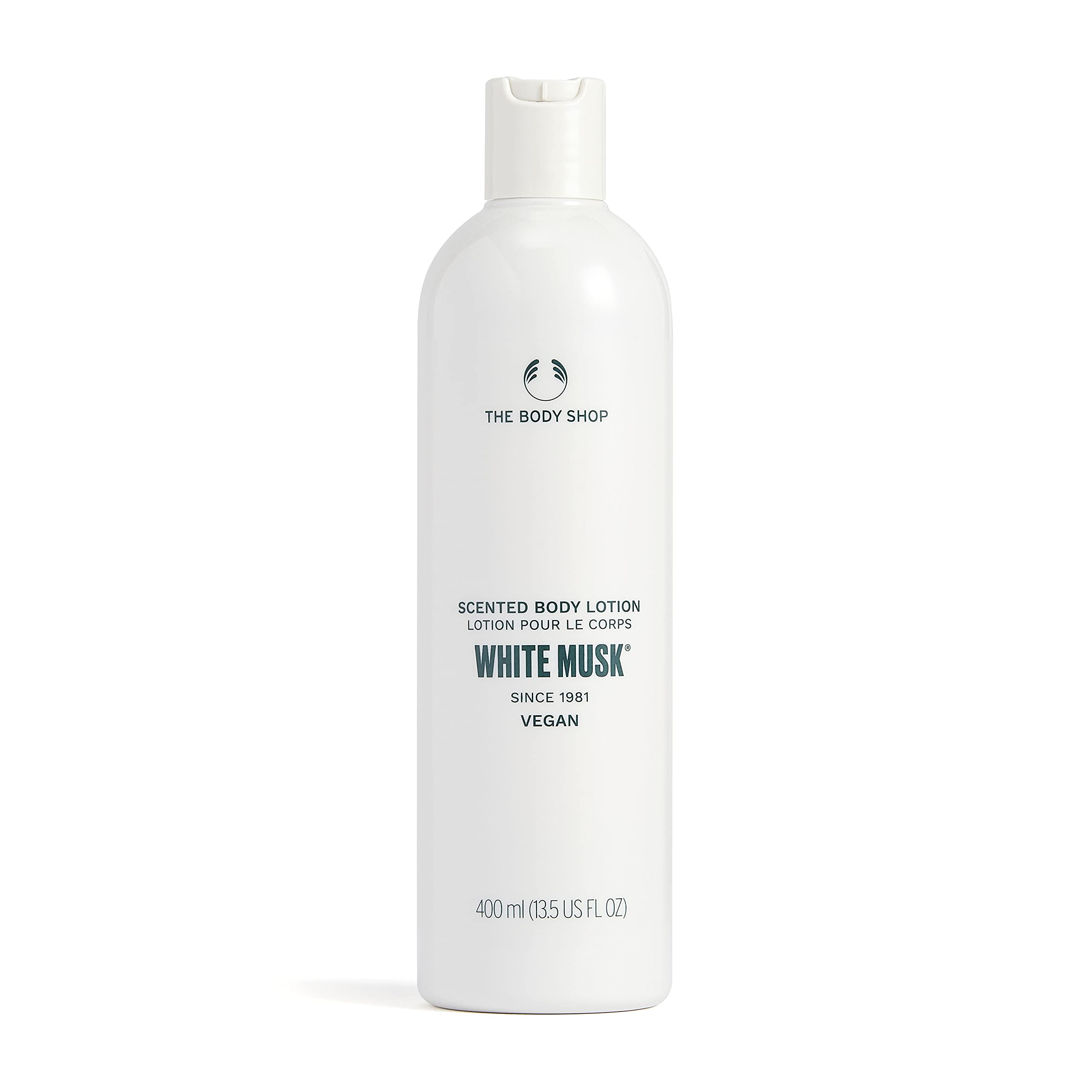 The Body Shop White Musk Lotion Corps – bouteille prête à hydrater et parfumer délicatement.