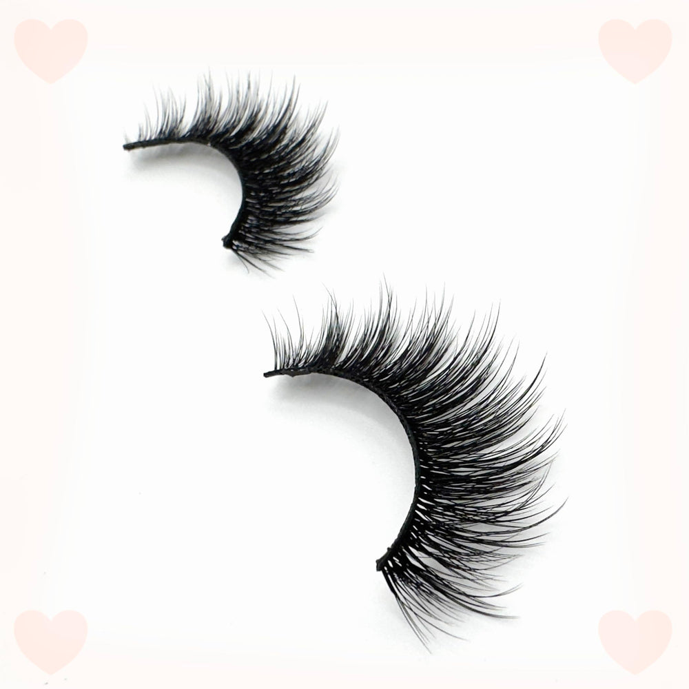 The Book of Lashes Sparkle 3-pair display highlights value.