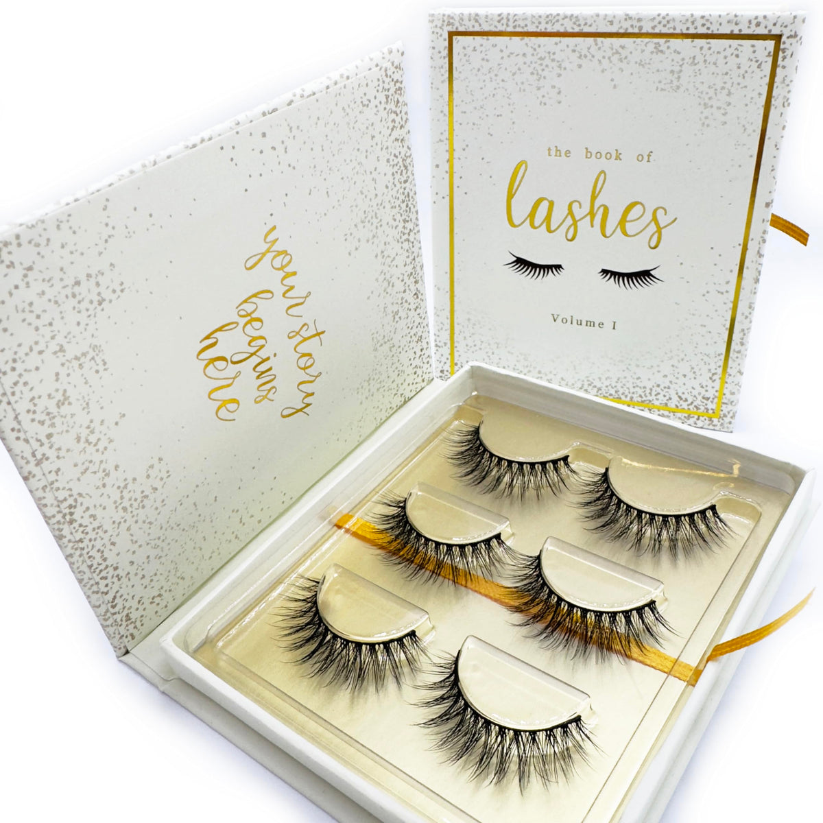 The Book of Lashes Volume 1 cils faux 3D mink réutilisables pour un look naturel.