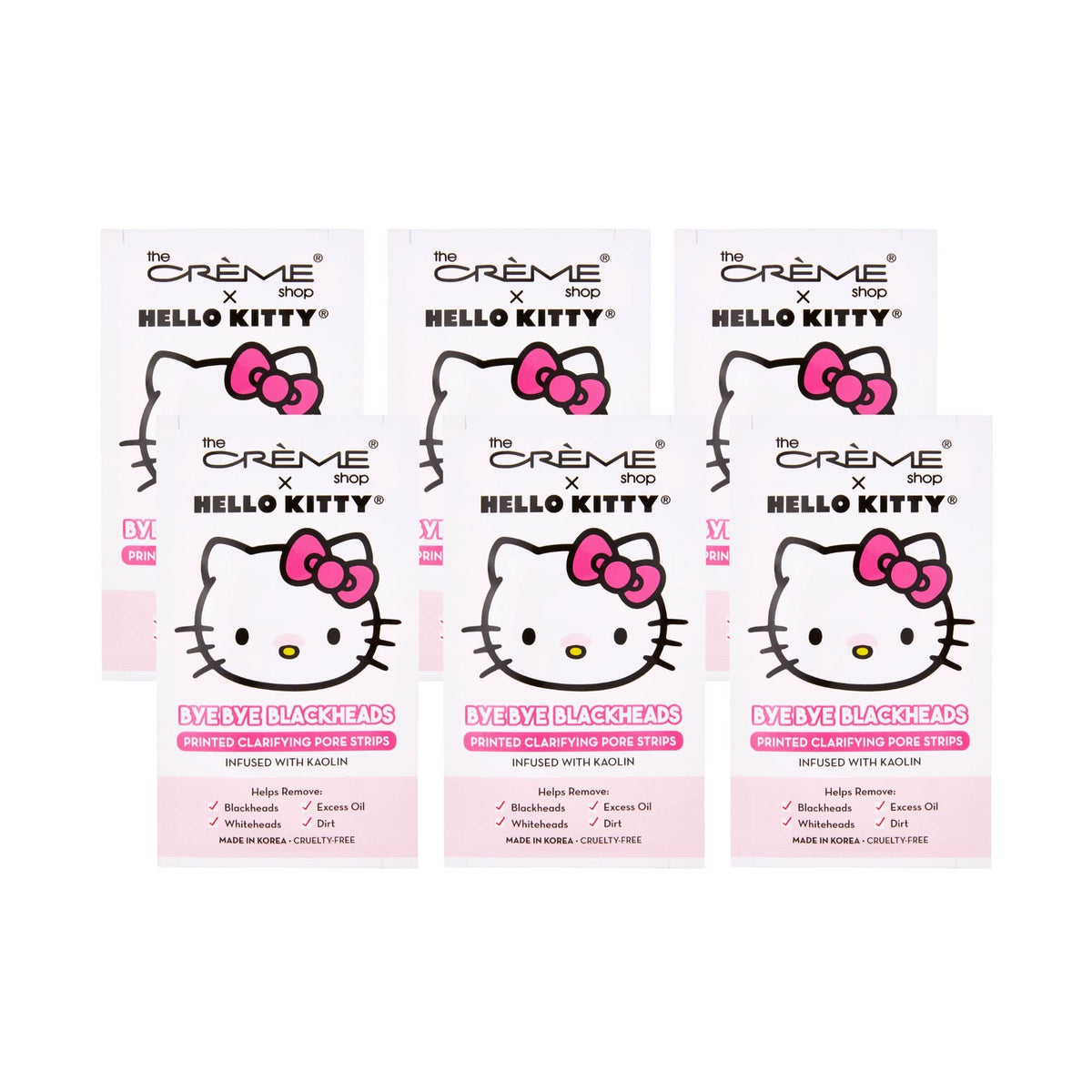 The Crème Shop Hello Kitty bandes pore nez – épurent les points noirs en 15 minutes.